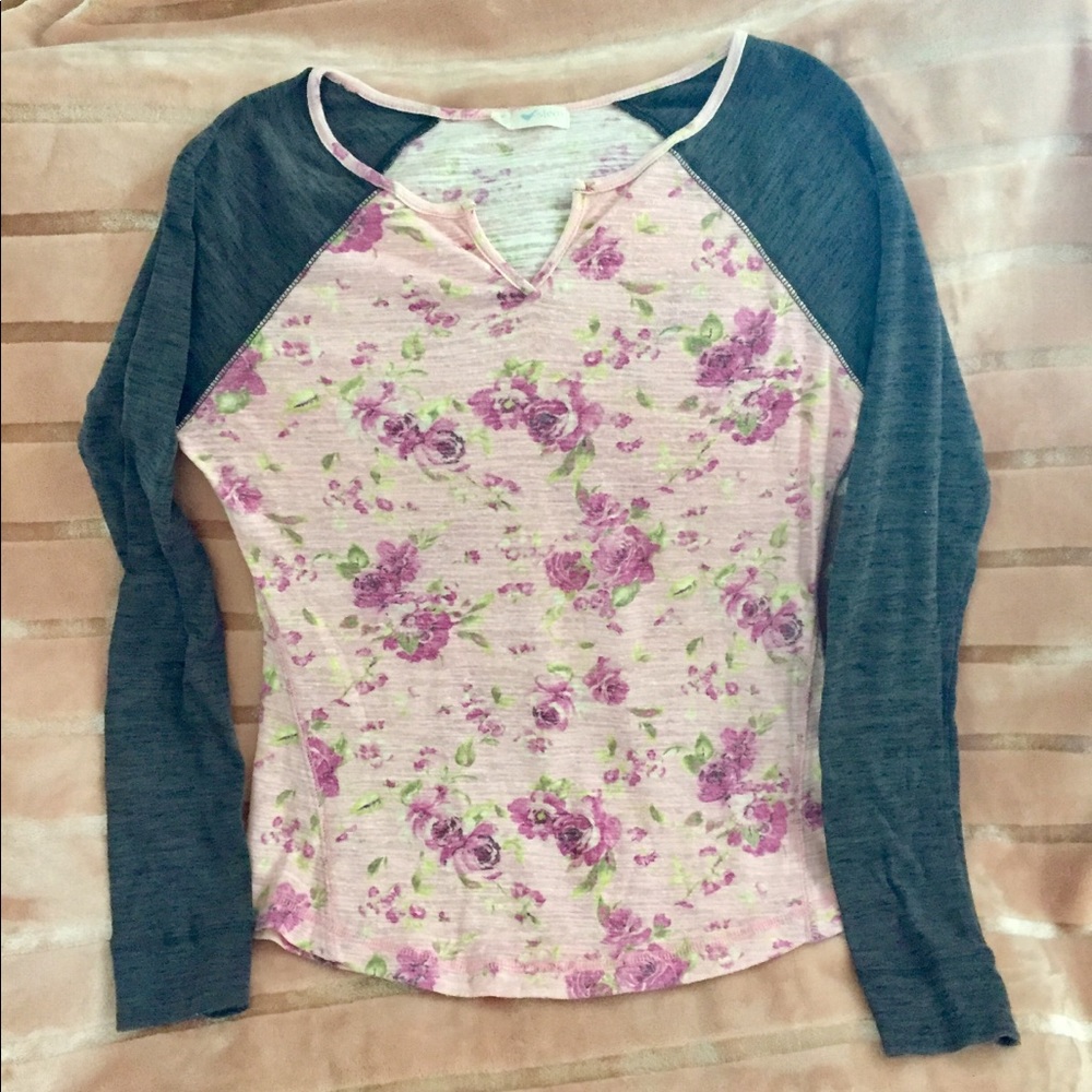3 for $15-Long sleeve baseball style top